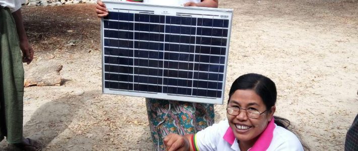 Providing solars to villages in Irrawaddy region.