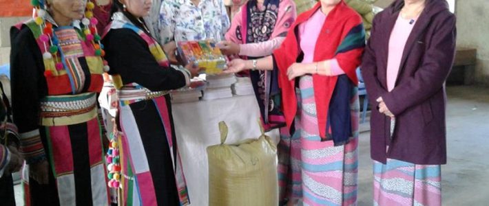 ကချင်ပြည်နယ်၊ ယာယီတိုက်ပွဲရှောင်ကယ်ဆယ်ရေးစခန်းများရှိ နေရပ်စွန့်ခွာပြည်သူများ အတွက်  ထောက်ပံ့ပစ္စည်းများ သွားရောက်လှူဒါန်းခြင်း