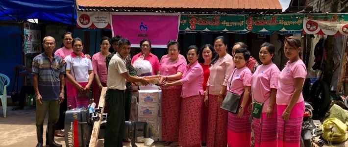 MWCDF(လားရှိုး)မှ ရေဘေးအတွက် သွားရောက်လှူဒါန်းခြင်း