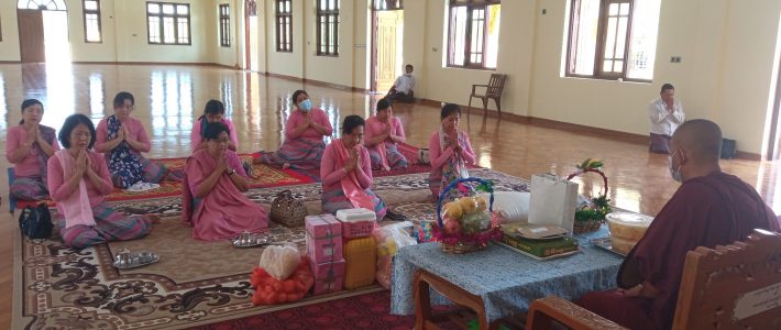 Donation at the Yadanar San Monastery